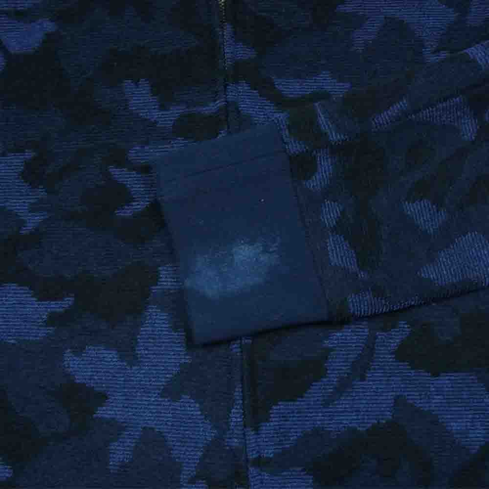 wjk ダブルジェイケイ camo jacquard parka カモフラ ジャガード ジップ パーカー 日本製 ブルー系 M【中古】