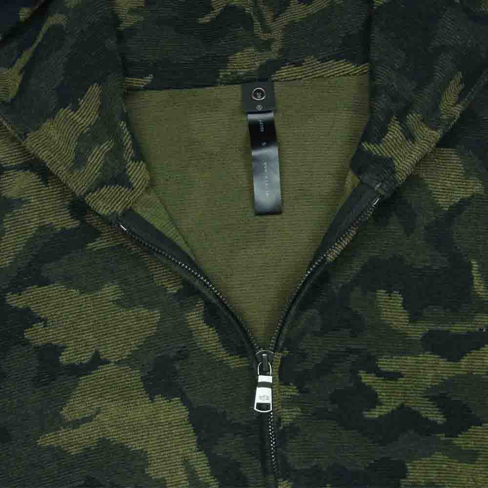wjk ダブルジェイケイ 2821 jd10b camo jacquard parka カモフラ ジャガード ジップ パーカー グリーン系 S【中古】