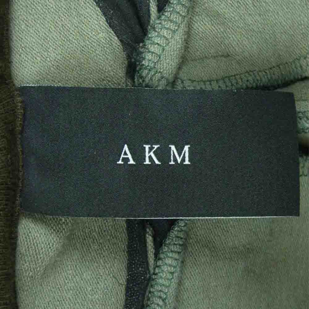 AKM エイケイエム K092 65 SOLID EASY SHORTS ソリッド イージー スウェット ショーツ カモフラ グリーン系 S【中古】