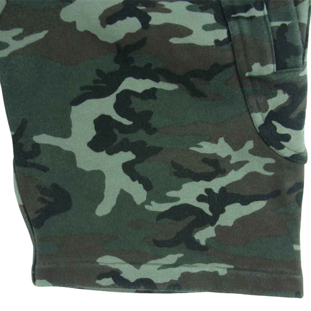 AKM エイケイエム K092 65 SOLID EASY SHORTS ソリッド イージー スウェット ショーツ カモフラ グリーン系 S【中古】