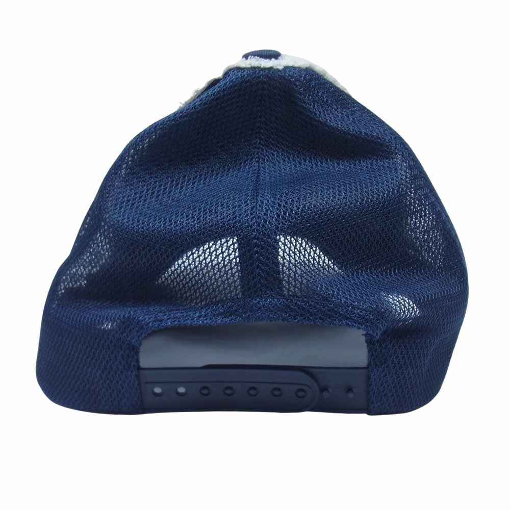 ヨシノリコタケ 444 ナンバリング ダメージ加工 メッシュ キャップ ネイビー系【中古】