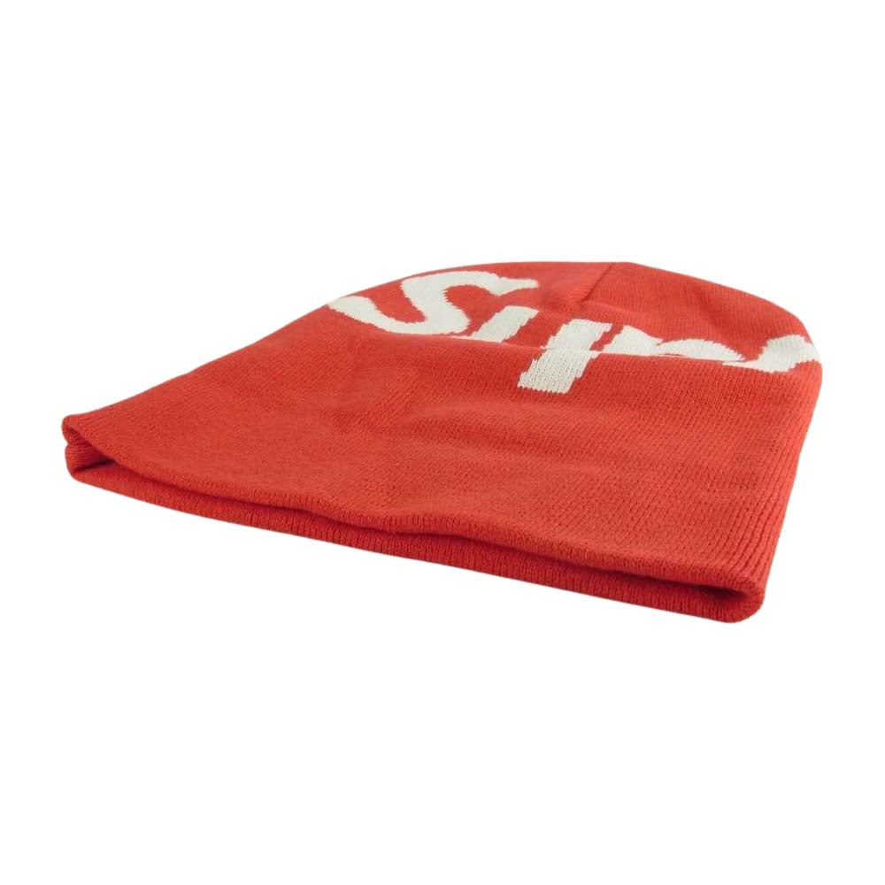 Supreme シュプリーム 21AW Big Logo Beanie ビッグロゴ ビーニー ニット帽 レッド系【中古】