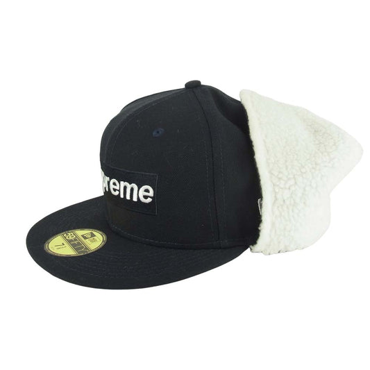 Supreme シュプリーム 21AW Earflap Box Logo New Era Cap イヤーフラップ ボックス ロゴ ニューエラ キャップ ネイビー系【中古】