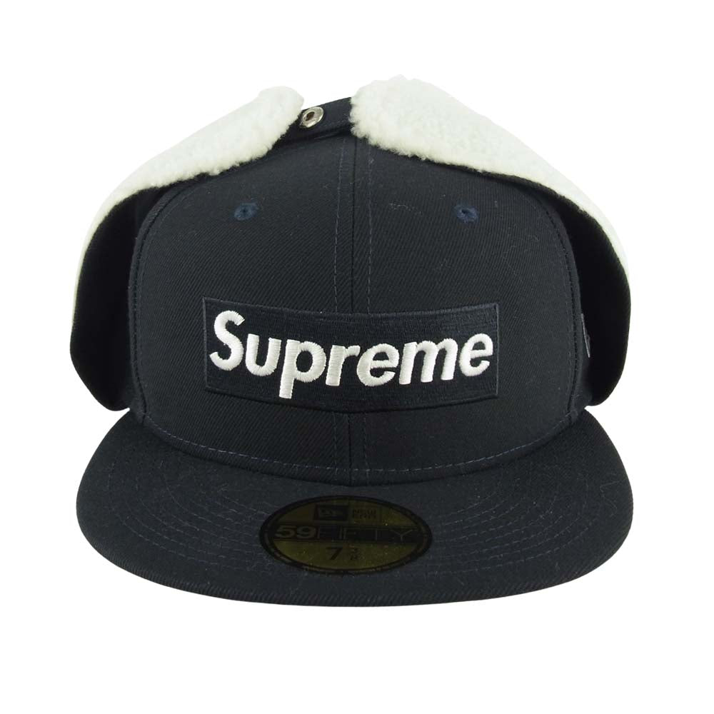 Supreme シュプリーム 21AW Earflap Box Logo New Era Cap イヤーフラップ ボックス ロゴ ニューエラ キャップ ネイビー系【中古】