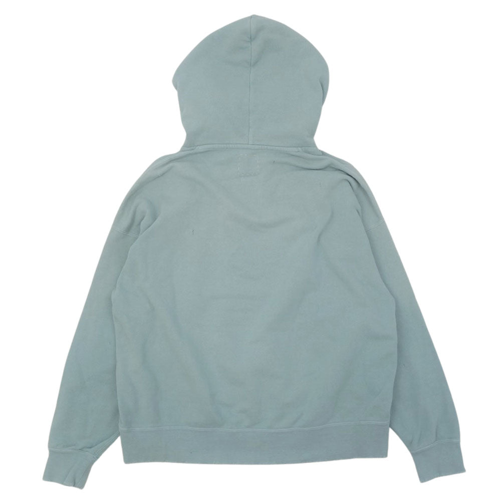 VISVIM ビズビム 22SS 122105010014 AMPLUS HOODIE P.O. CRASH クラッシュ加工 プルオーバー フーディ― パーカー ライトグリーン系 1【新古品】【未使用】【中古】