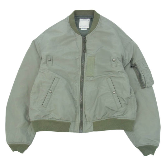 VISVIM ビズビム 22SS 122105013018 THOESON III トーソン MA-1 ミリタリー フライト ブルゾン ジャケット ライトグリーン系 1【美品】【中古】