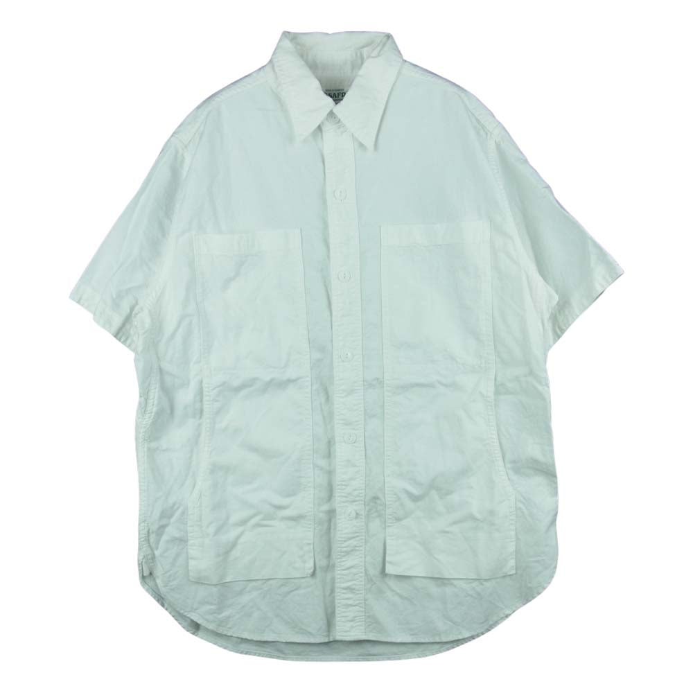 SASAFRAS ササフラス Feel Sun Half 1/2 Oxford フィール サン ハーフ オックスフォード 半袖 シャツ ホワイト系 S【中古】