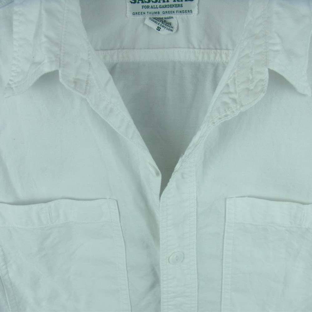 SASAFRAS ササフラス Feel Sun Half 1/2 Oxford フィール サン ハーフ オックスフォード 半袖 シャツ ホワイト系 S【中古】