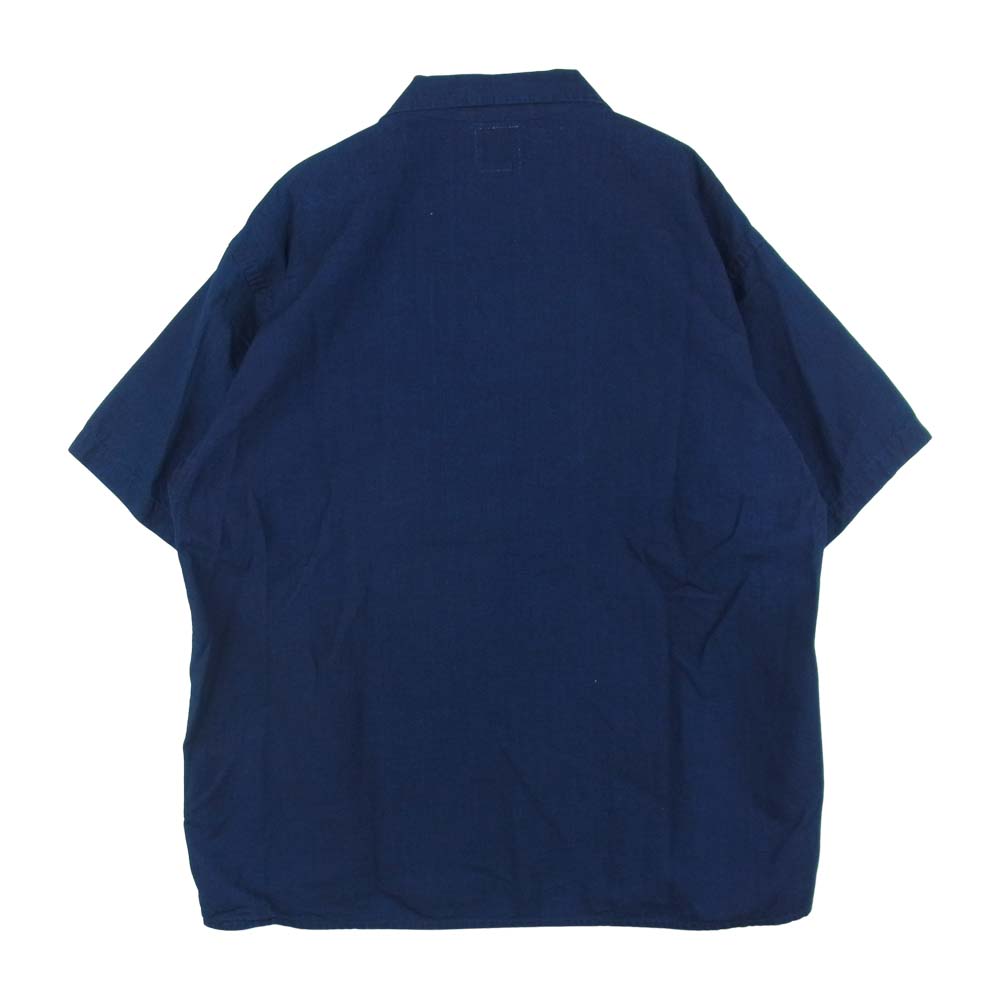 BAMBOO SHOOTS バンブーシュート S/S CHAMBRAY OPEN COLLAR SHIRT ショートスリーブ シャンブレー オープン カラー 半袖 シャツ インディゴブルー系 M【中古】