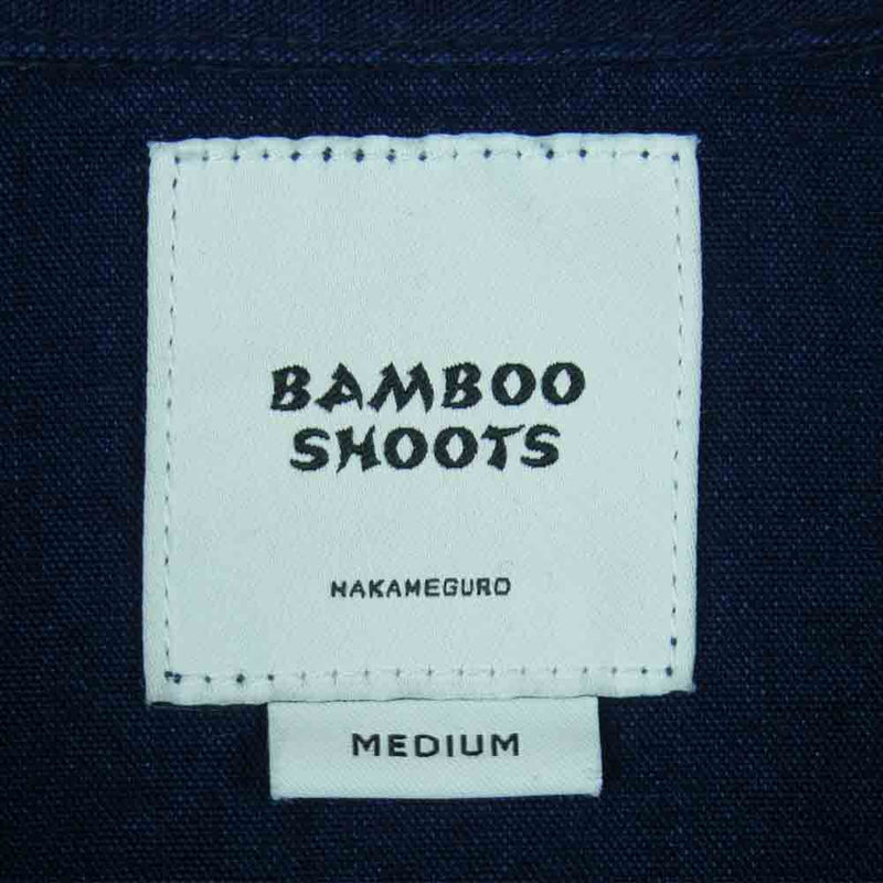 BAMBOO SHOOTS バンブーシュート S/S CHAMBRAY OPEN COLLAR SHIRT ショートスリーブ シャンブレー オープン カラー 半袖 シャツ インディゴブルー系 M【中古】