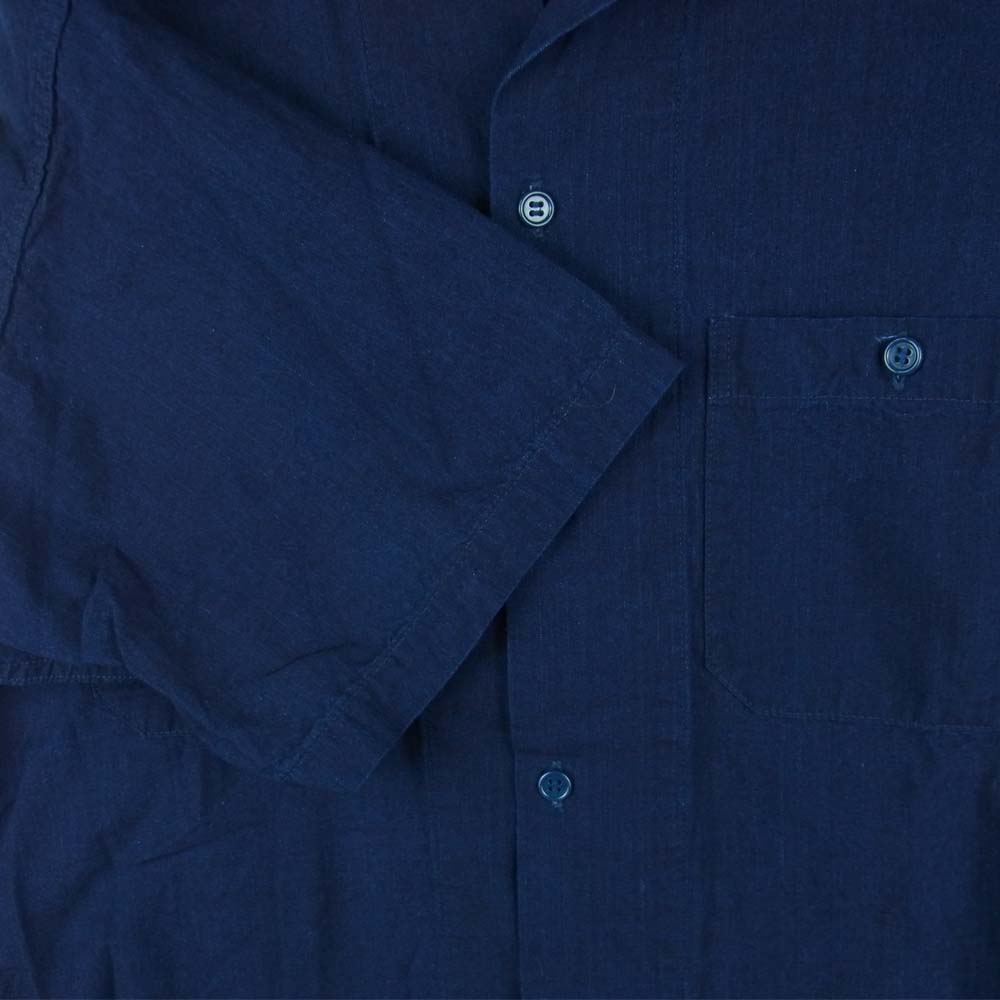 BAMBOO SHOOTS バンブーシュート S/S CHAMBRAY OPEN COLLAR SHIRT ショートスリーブ シャンブレー オープン カラー 半袖 シャツ インディゴブルー系 M【中古】
