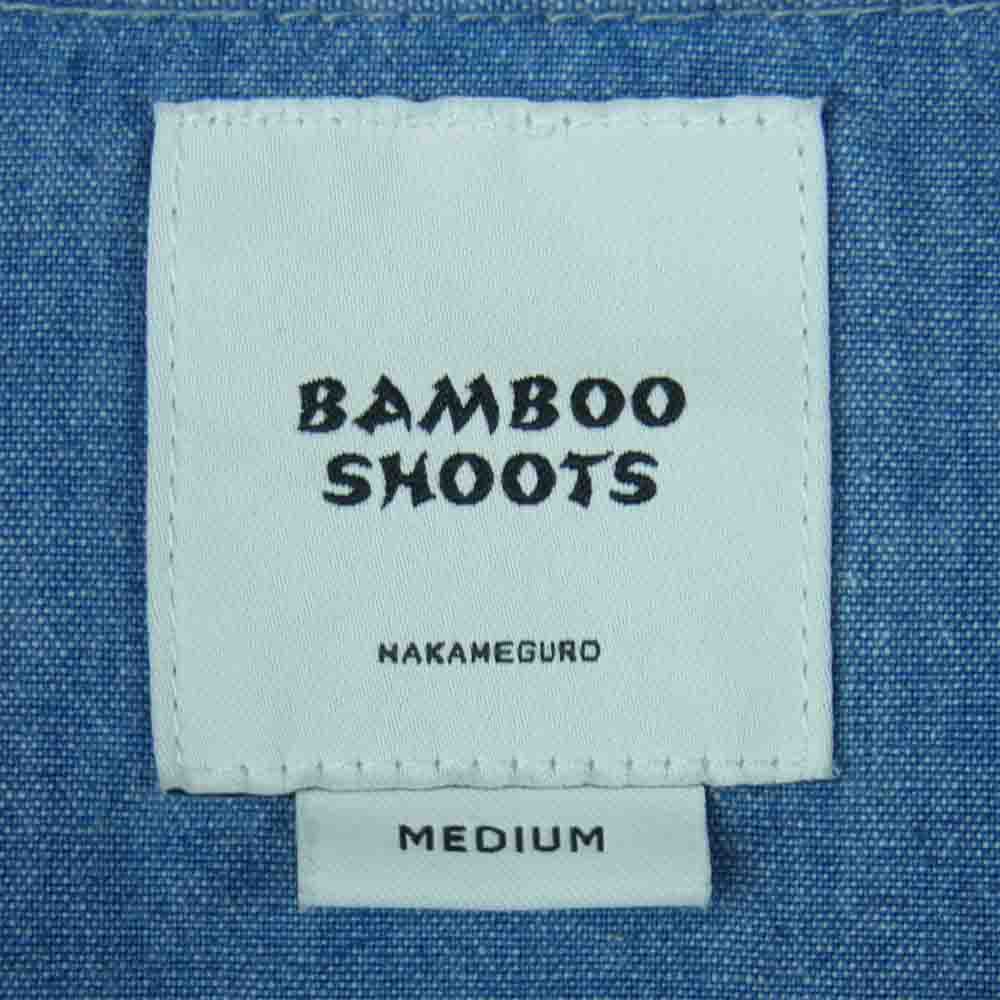 BAMBOO SHOOTS バンブーシュート S/S CHAMBRAY OPEN COLLAR SHIRT ショートスリーブ シャンブレー オープン カラー 半袖 シャツ インディゴブルー系 M【中古】