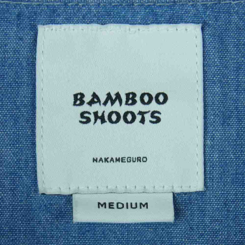 BAMBOO SHOOTS バンブーシュート S/S CHAMBRAY OPEN COLLAR SHIRT ショートスリーブ シャンブレー オープン カラー 半袖 シャツ インディゴブルー系 M【中古】