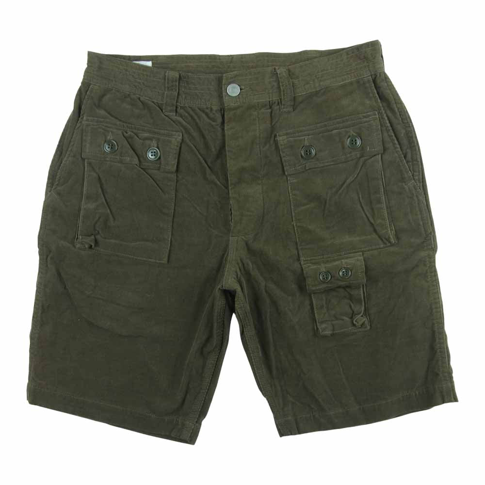 SASAFRAS ササフラス G.D.U. PANTS 1/2 コーデュロイ ショーツ ショート パンツ 日本製 カーキ系 M【中古】