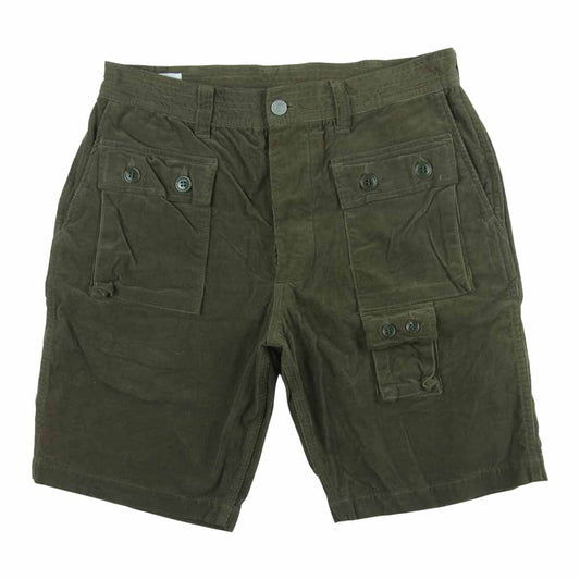 SASAFRAS ササフラス G.D.U. PANTS 1/2 コーデュロイ ショーツ ショート パンツ 日本製 カーキ系 M【中古】