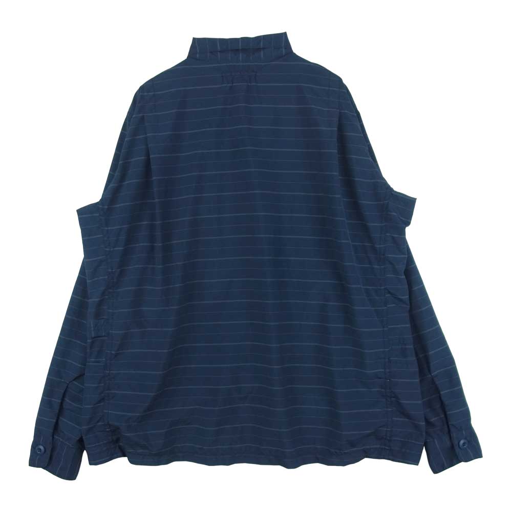 SASAFRAS ササフラス GARDENER HALF ガーデナー ハーフ ロングスリーブ 長袖 シャツ グレイッシュダークネイビー系 S【中古】