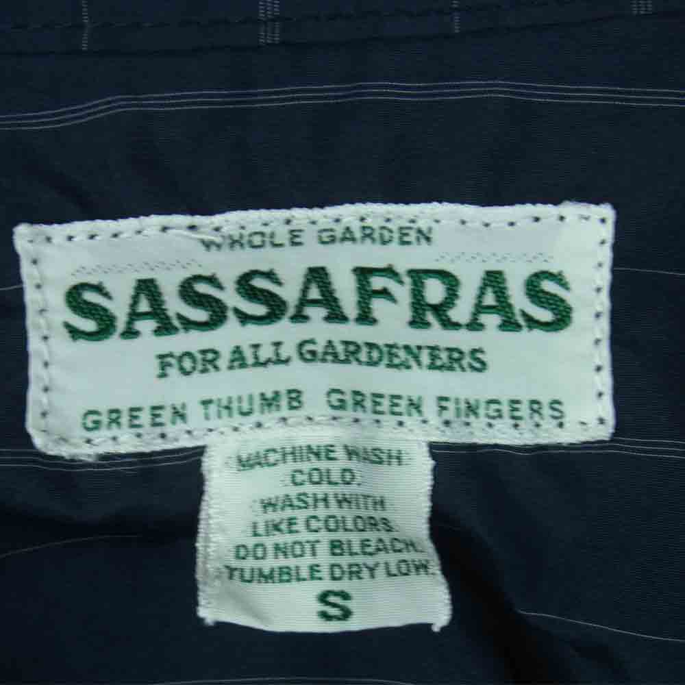 SASAFRAS ササフラス GARDENER HALF ガーデナー ハーフ ロングスリーブ 長袖 シャツ グレイッシュダークネイビー系 S【中古】