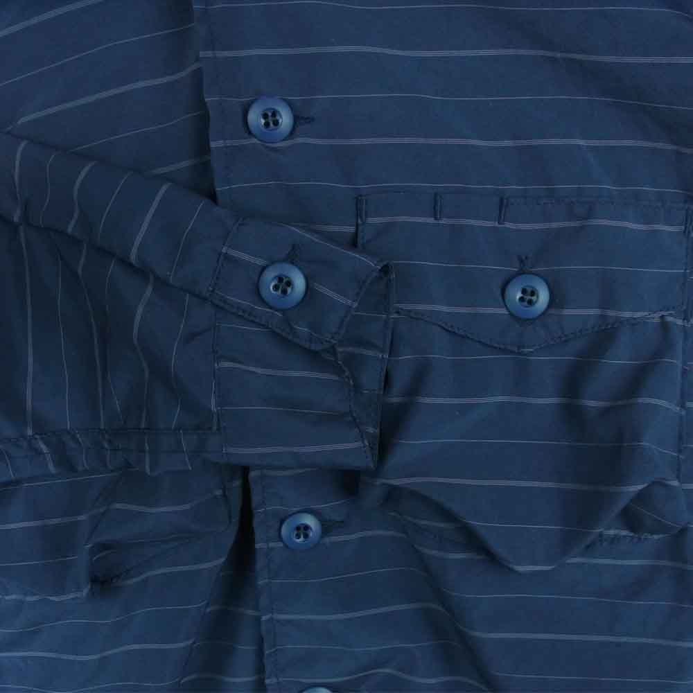 SASAFRAS ササフラス GARDENER HALF ガーデナー ハーフ ロングスリーブ 長袖 シャツ グレイッシュダークネイビー系 S【中古】