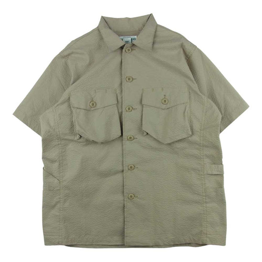 SASAFRAS ササフラス GARDENER HALF 1/2 ガーデナー ハーフ 半袖 シャツ 日本製 ベージュ系 S【中古】
