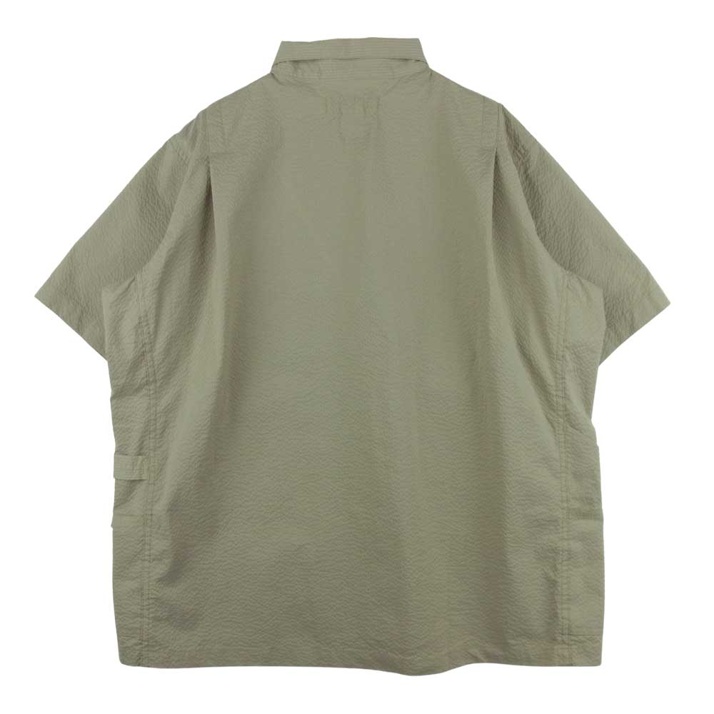SASAFRAS ササフラス GARDENER HALF 1/2 ガーデナー ハーフ 半袖 シャツ 日本製 ベージュ系 S【中古】