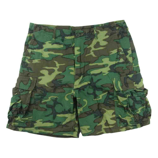 Buzz Rickson's バズリクソンズ BR5207 CAMO カモ柄 ミリタリー 6ポケット カーゴ ショーツ モスグリーン系 L【中古】