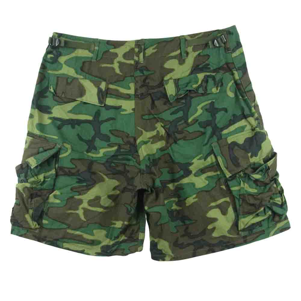 Buzz Rickson's バズリクソンズ BR5207 CAMO カモ柄 ミリタリー 6ポケット カーゴ ショーツ モスグリーン系 L【中古】