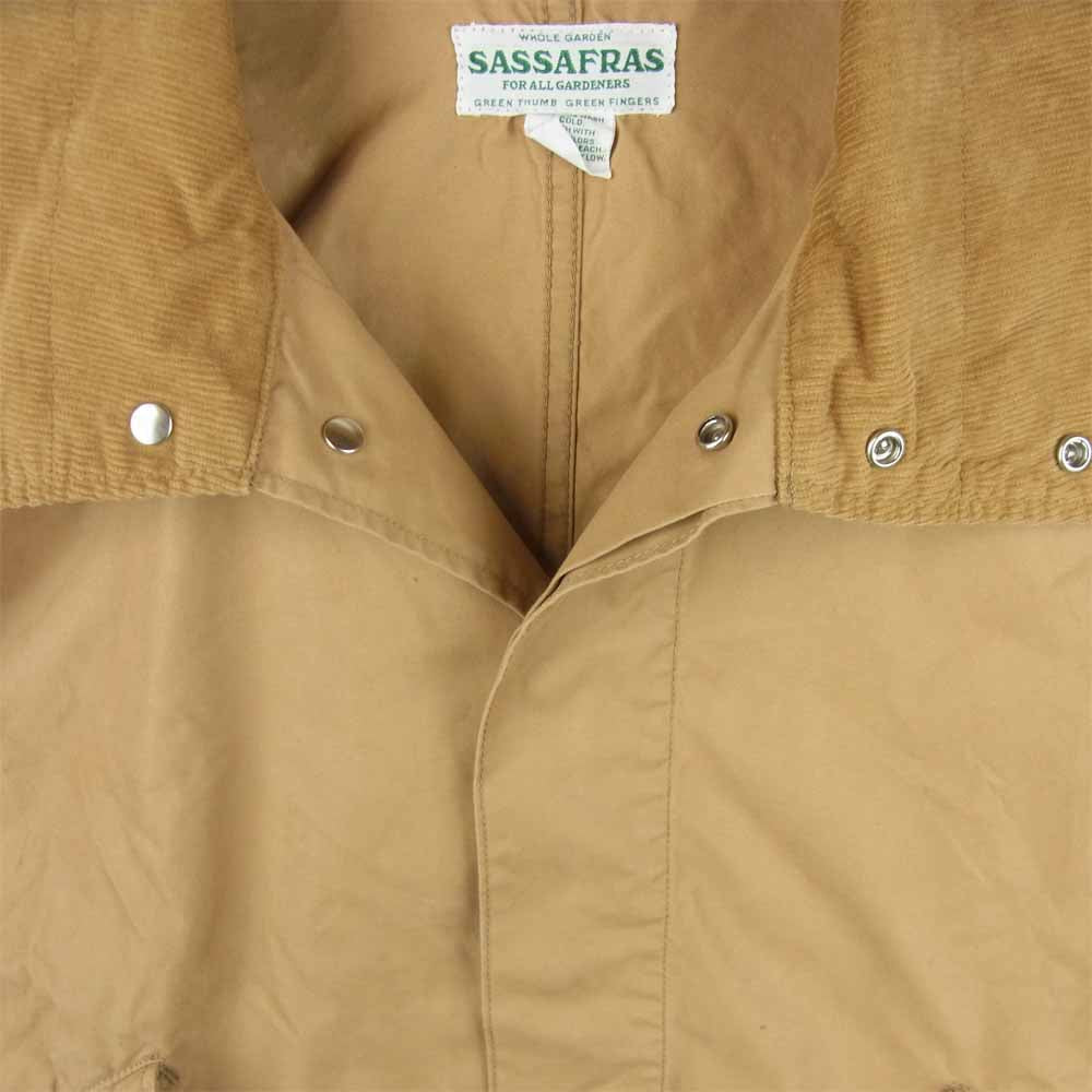 SASAFRAS ササフラス Digs Crew Tube Coat C/N Oxford ディグス クルー コート 日本製 ベージュ系 M【中古】