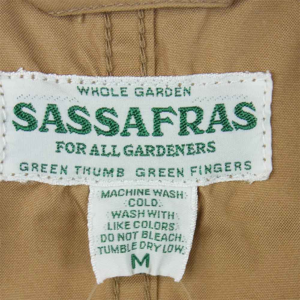 SASAFRAS ササフラス Digs Crew Tube Coat C/N Oxford ディグス クルー コート 日本製 ベージュ系 M【中古】