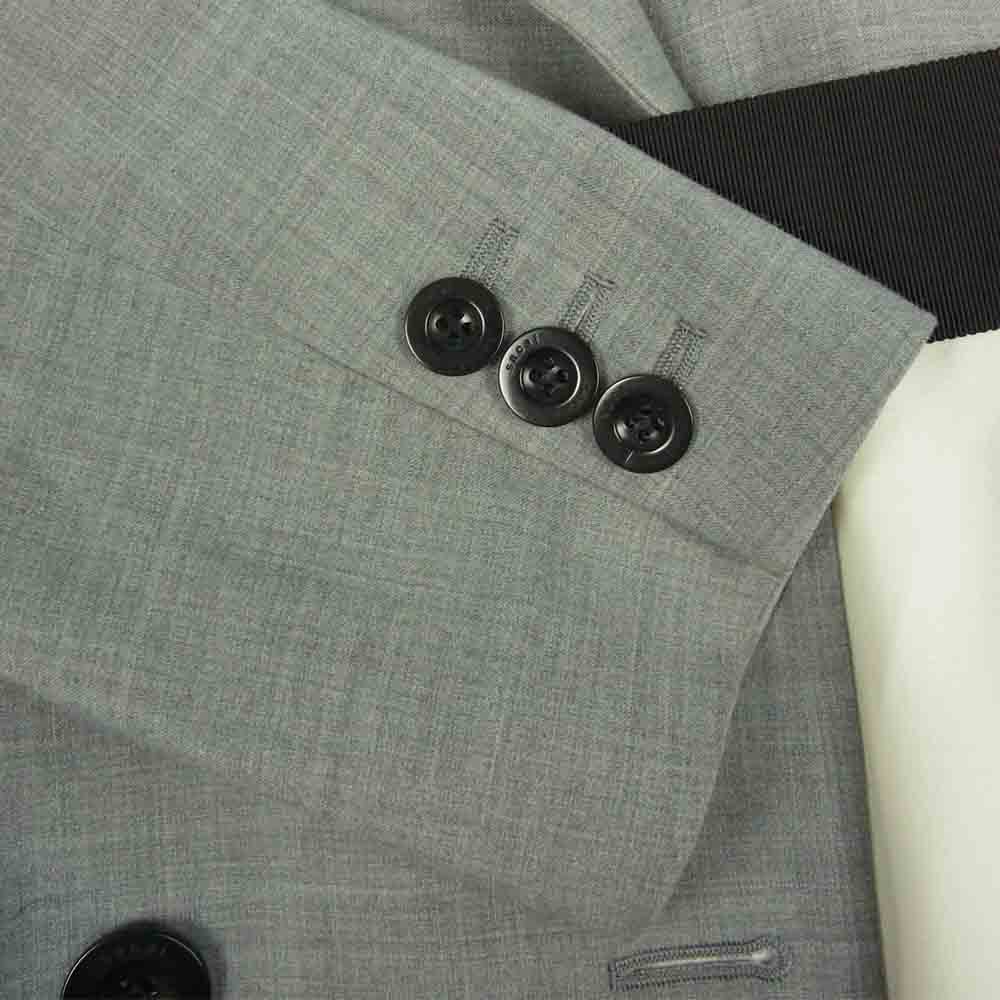 Sacai サカイ 21AW 21-05391 バック プリーツ 切替 ドッキング コート グレー系 2【中古】