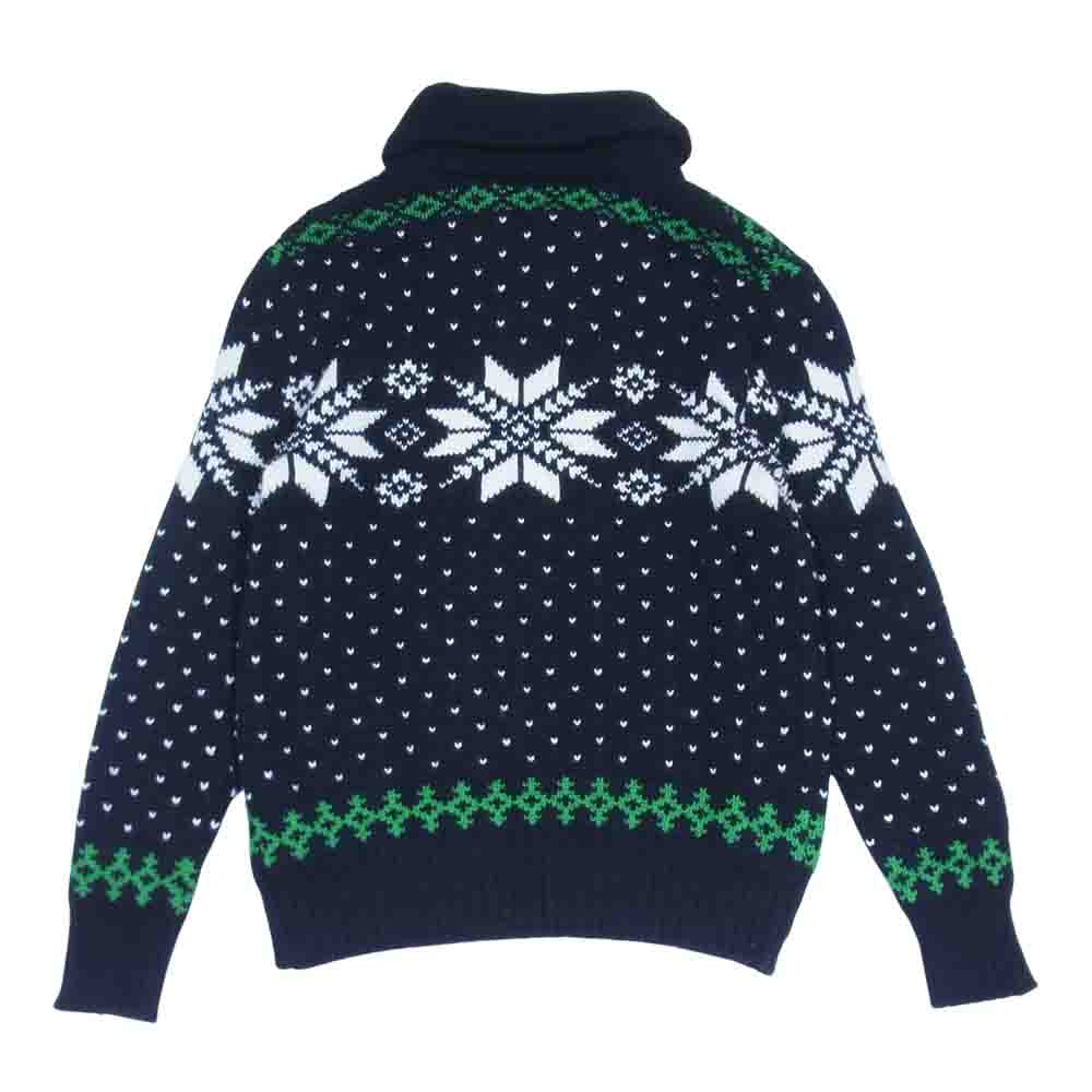 POLO RALPH LAUREN ポロ・ラルフローレン 国内正規品 カシミヤ アンゴラ混コットン ノルディック ショールカラー ニット ブラック系 S【中古】