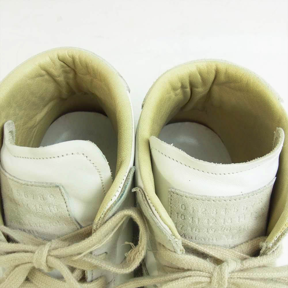MAISON MARGIELA メゾンマルジェラ ジャーマントレーナー ハイカット ホワイト系 グレー系 42【中古】
