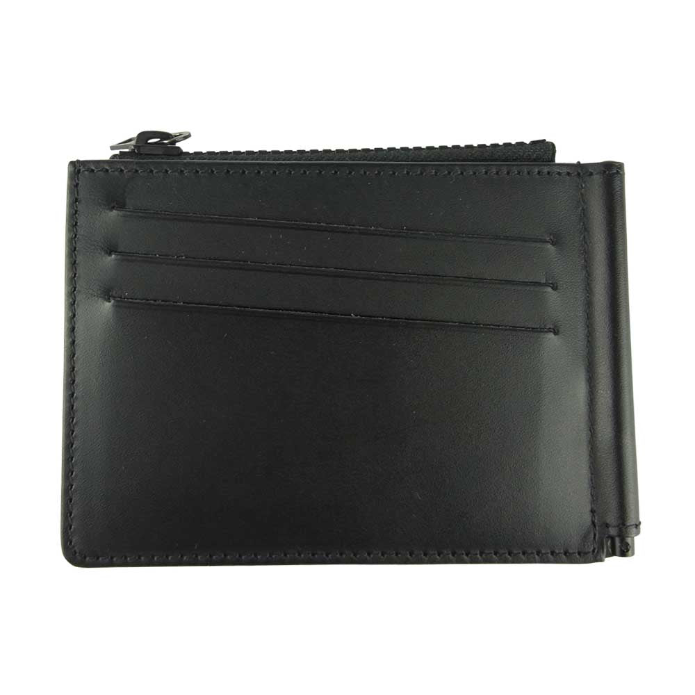 MAISON MARGIELA メゾンマルジェラ 11ライン S35UI0447 マネークリップ付き 二つ折り 財布 ブラック系【中古】