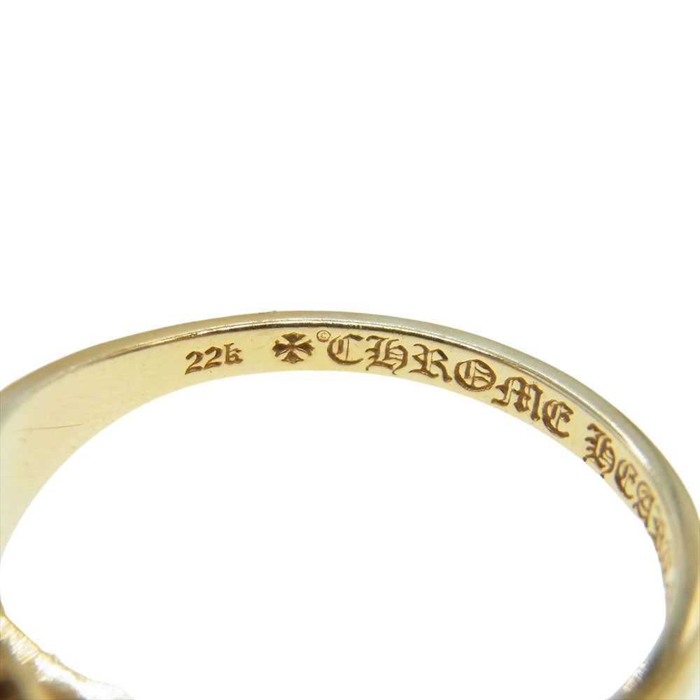 CHROME HEARTS クロムハーツ（原本有） 22K BBBLGM PYRAMID PLUS RING バブルガム ピラミッド プラス リング ゴールド系【中古】