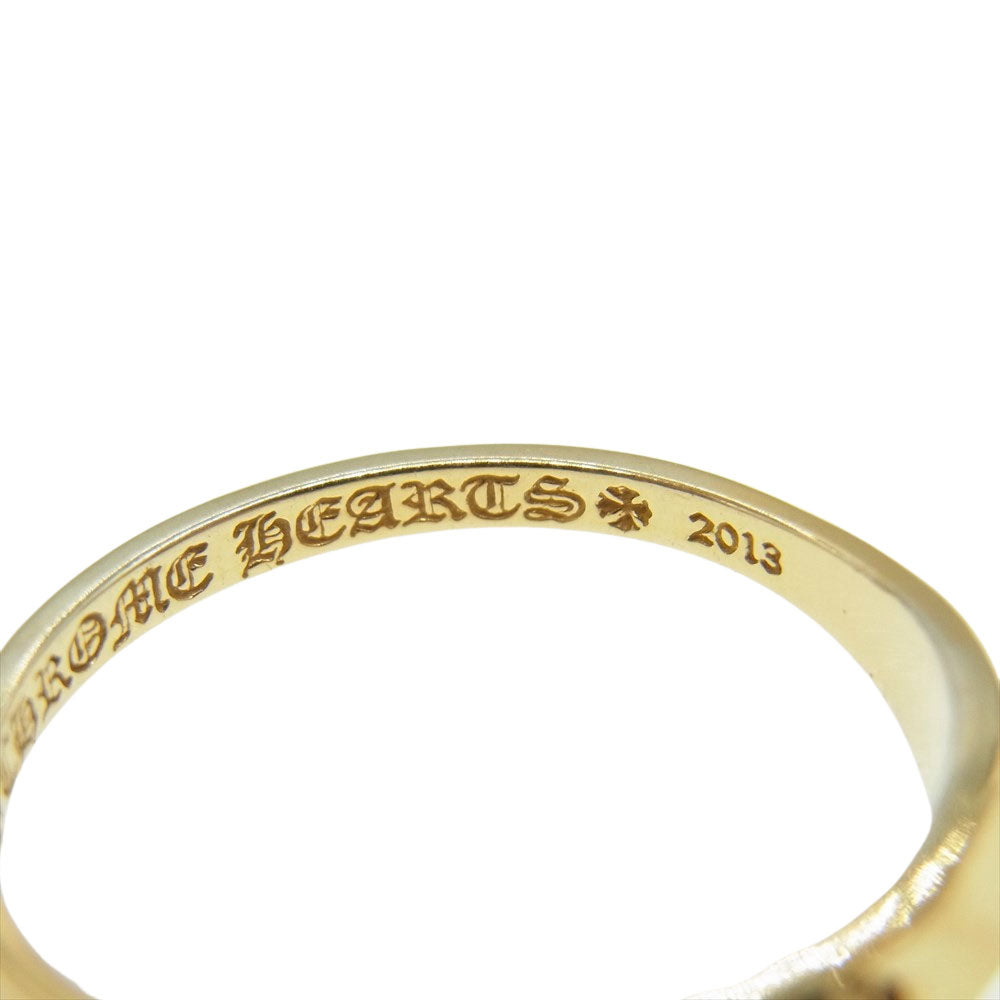 CHROME HEARTS クロムハーツ（原本有） 22K BBBLGM PYRAMID PLUS RING バブルガム ピラミッド プラス リング ゴールド系【中古】