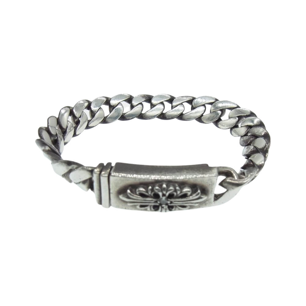 CHROME HEARTS クロムハーツ（原本無） ID FLORAL CRS ミニ フローラル ID ブレスレット 1P ダイヤ シルバー系【中古】