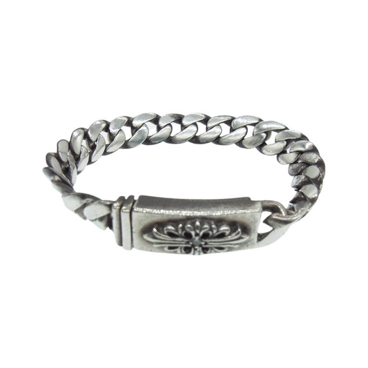 CHROME HEARTS クロムハーツ（原本無） ID FLORAL CRS ミニ フローラル ID ブレスレット 1P ダイヤ シルバー系【中古】