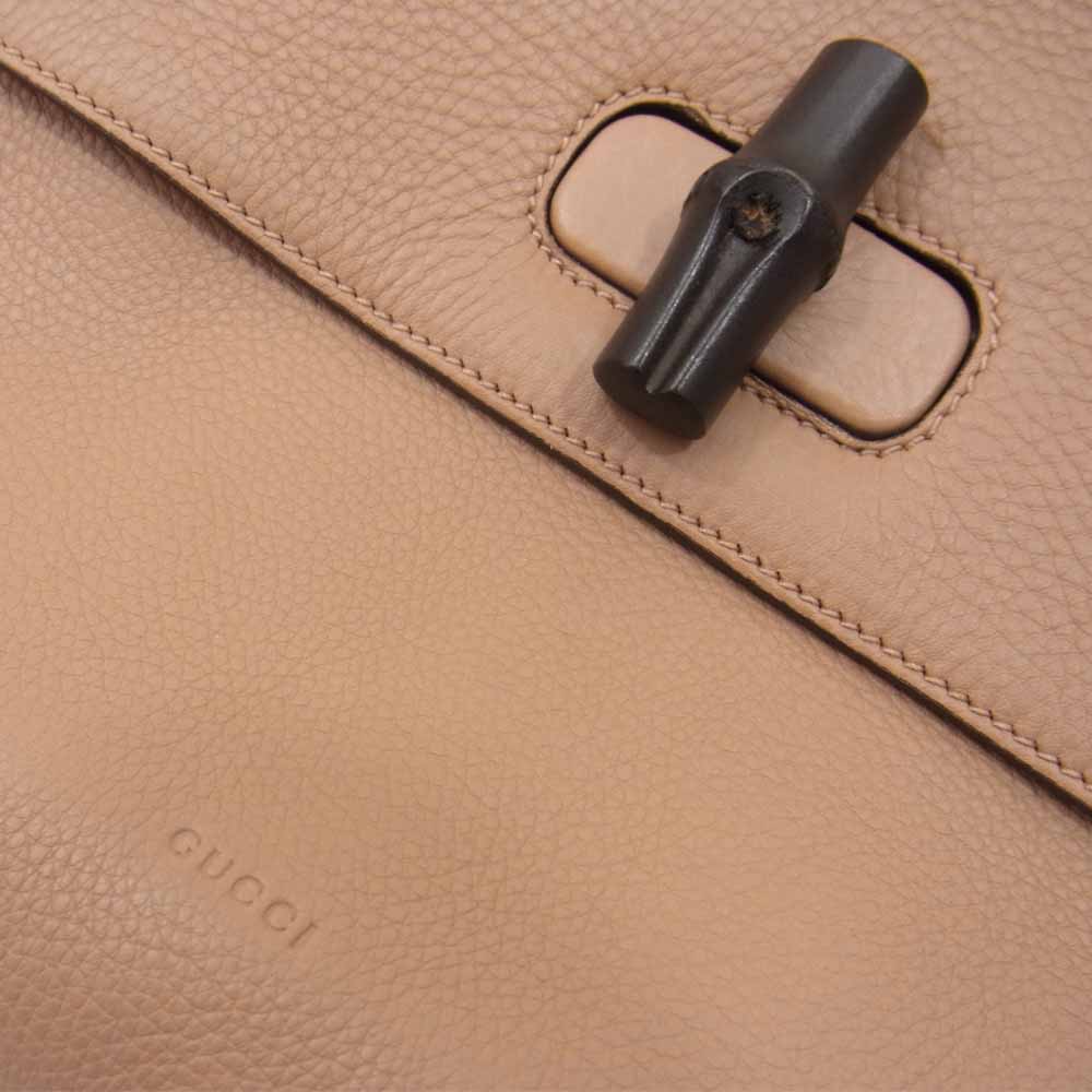 GUCCI グッチ 392013 001998 バンブー ミディアム デイリー トートバッグ ベージュ系【中古】