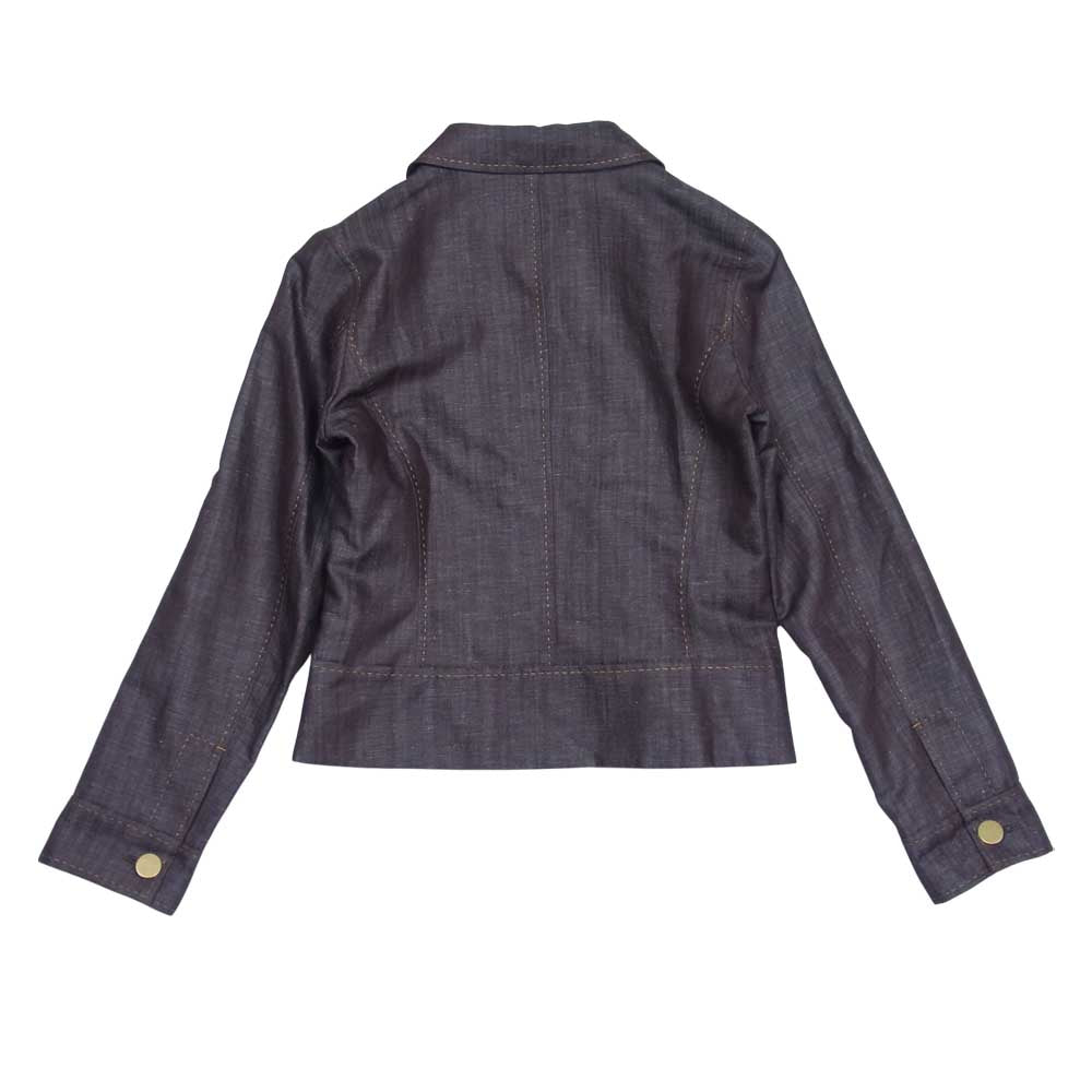Aquascutum アクアスキュータム 裏地スカーフ柄 メタルボタン ジャケット ブラウン系【中古】