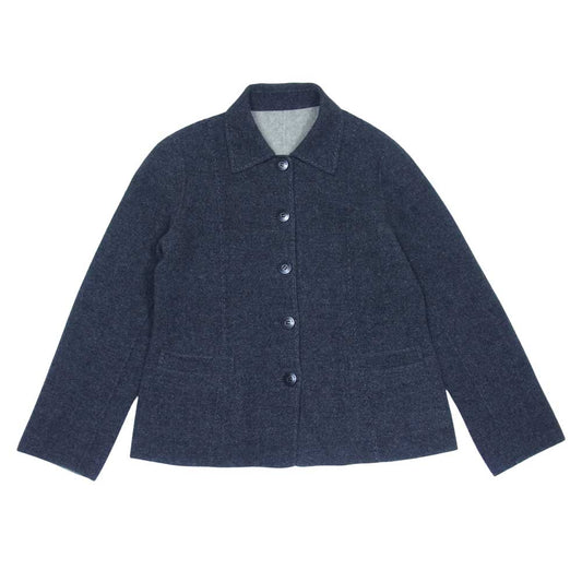 Aquascutum アクアスキュータム アンゴラウール混 リバーシブル ジャケット グレー系【中古】