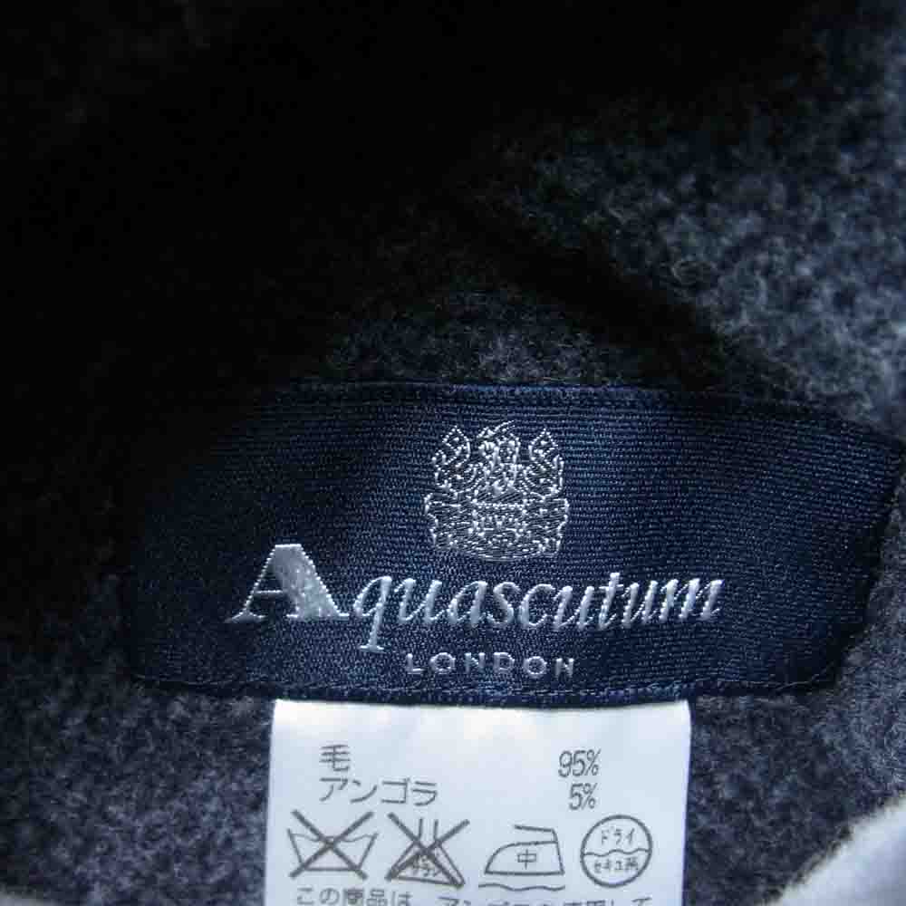 Aquascutum アクアスキュータム アンゴラウール混 リバーシブル ジャケット グレー系【中古】