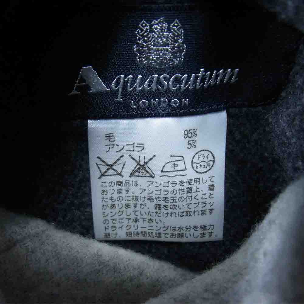 Aquascutum アクアスキュータム アンゴラウール混 リバーシブル ジャケット グレー系【中古】