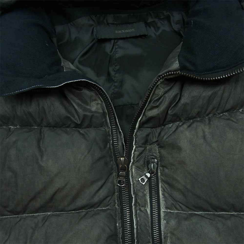 BACKBONE バックボーン 16AW BB16FW-B14 手染め 縮絨 フード付き ダウンジャケット ダークグレー系 L【中古】