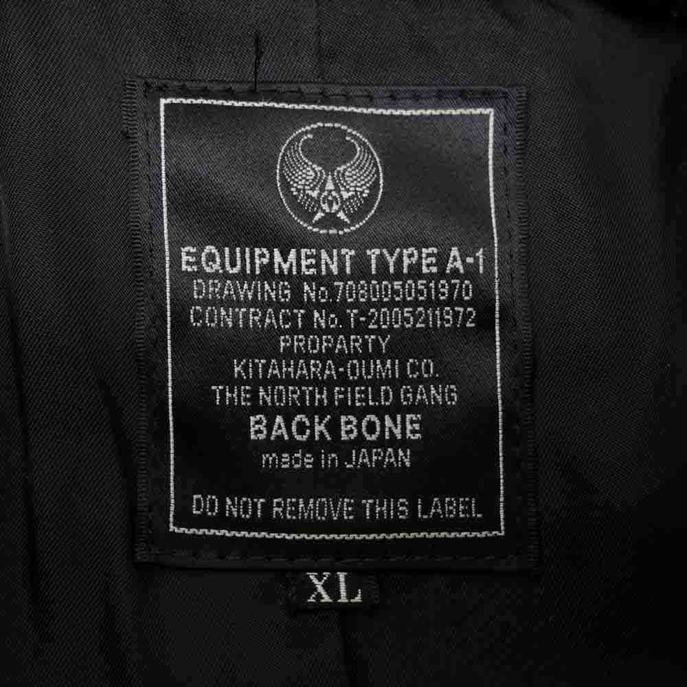 BACKBONE バックボーン 07AW BB07FW-LB02 TYPE A-1 インディアンスカル 襟ボア付き ホースハイド レザー ダブルライダース ジャケット ダークブラウン系 XL【中古】