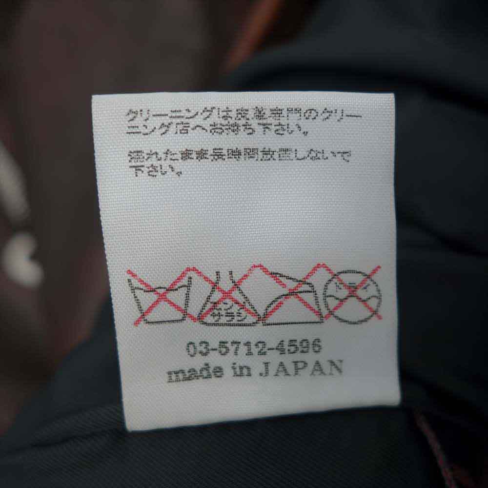 BACKBONE バックボーン 07AW BB07FW-LB02 TYPE A-1 インディアンスカル 襟ボア付き ホースハイド レザー ダブルライダース ジャケット ダークブラウン系 XL【中古】