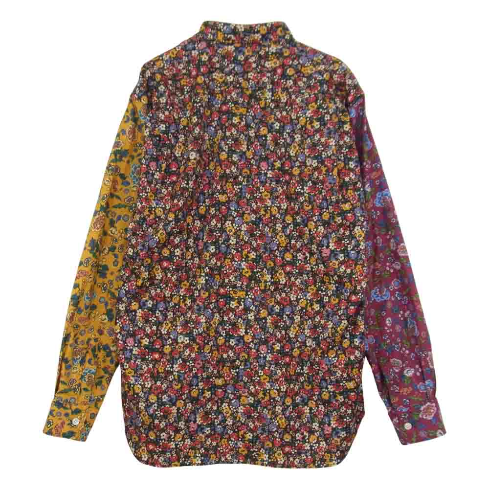 COMME des GARCONS コムデギャルソン SHIRT 19AW W27039 フランス製 フローラル パッチワーク シャツ XS【美品】【中古】