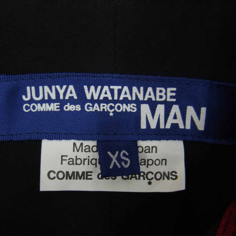 JUNYA WATANABE COMME des GARCONS MAN ジュンヤワタナベコムデギャルソンマン 21AW WH-B012 パネルチェック シャツ レッド系 XS【美品】【中古】
