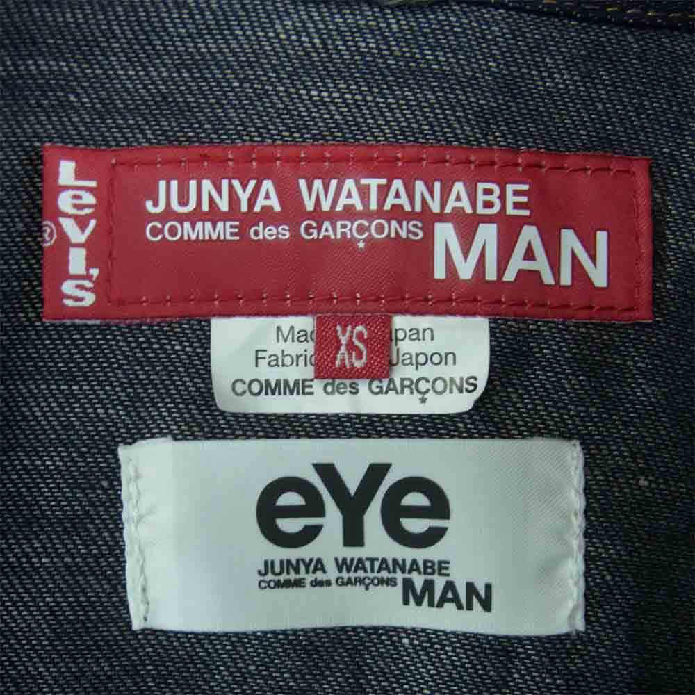 JUNYA WATANABE COMME des GARCONS MAN ジュンヤワタナベコムデギャルソンマン WF-J912 eYe Levi's リーバイス 20AW リネン混 デニム シャツ ジャケット インディゴブルー系 XS【美品】【中古】