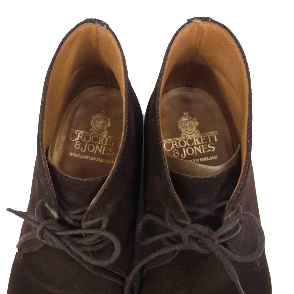 CROCKETT&JONES クロケットアンドジョーンズ 1645 CHERTSEY チャートシー スエード チャッカブーツ ブラウン系 8E【中古】