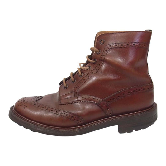 Tricker's トリッカーズ M2508 MALTON Brogue Boots モールトン コマンドソール カントリーブーツ ブラウン系 8.5【中古】