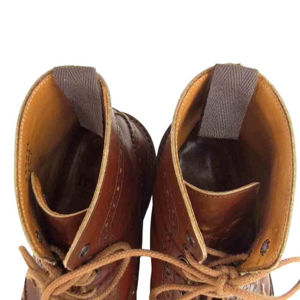 Tricker's トリッカーズ M2508 MALTON Brogue Boots モールトン コマンドソール カントリーブーツ ブラウン系 8.5【中古】